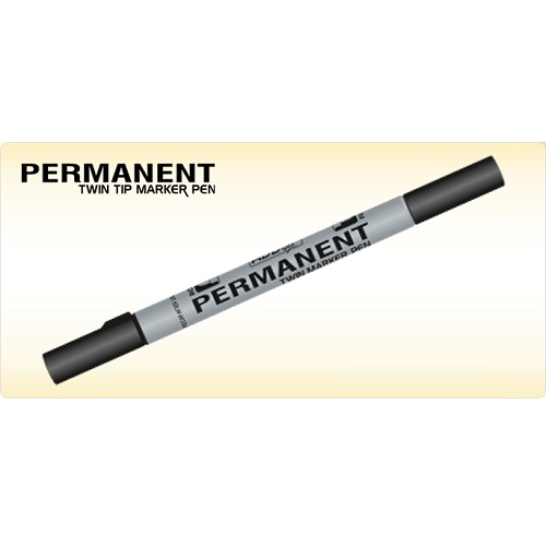 ADD Gel Twin Tip Permanent Marker - Black ADD Gel Twin Tip Permanent Marker - Black