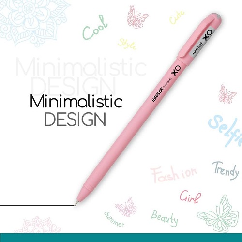 Hauser XO Girls Squad Pink Body 0.6mm Ball Pen Pack of 5 Hauser XO Girls Squad Pink Body 0.6mm Ball Pen Pack of 5