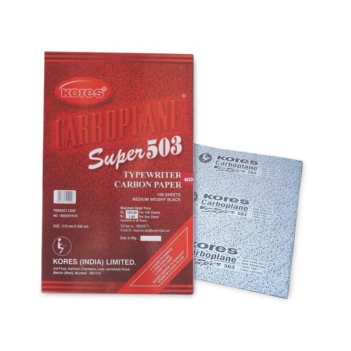 Kores Super 503 Typewriter Carbon Paper 100 Sheets Kores Super 503 Typewriter Carbon Paper 100 Sheets