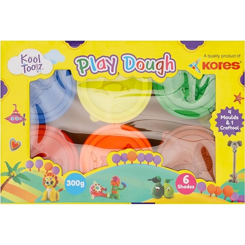 Kores Kool Toolz Modelling Dough 300 gms 6 Shades 5 Mould Kores Kool Toolz Modelling Dough 300 gms 6 Shades 5 Mould