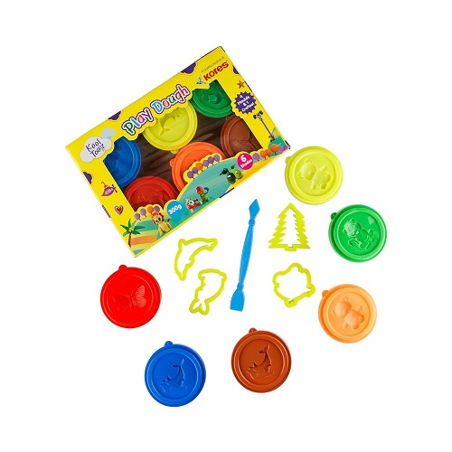 Kores Kool Toolz Modelling Dough 300 gms 6 Shades 5 Mould Kores Kool Toolz Modelling Dough 300 gms 6 Shades 5 Mould