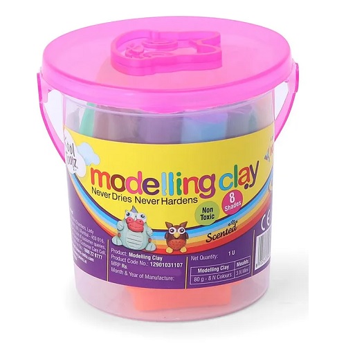Kores Kool Clay 80 gms 6 Shades + 2 Neon with 3 moulds Kores Kool Clay 80 gms 6 Shades + 2 Neon with 3 moulds