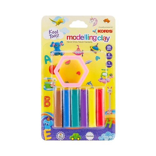 Kores Kool Clay 25gms 6 Shades 1 Mould Kores Kool Clay 25gms 6 Shades 1 Mould